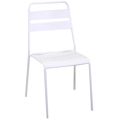 Chaise en aluminium blanc Rovigo
