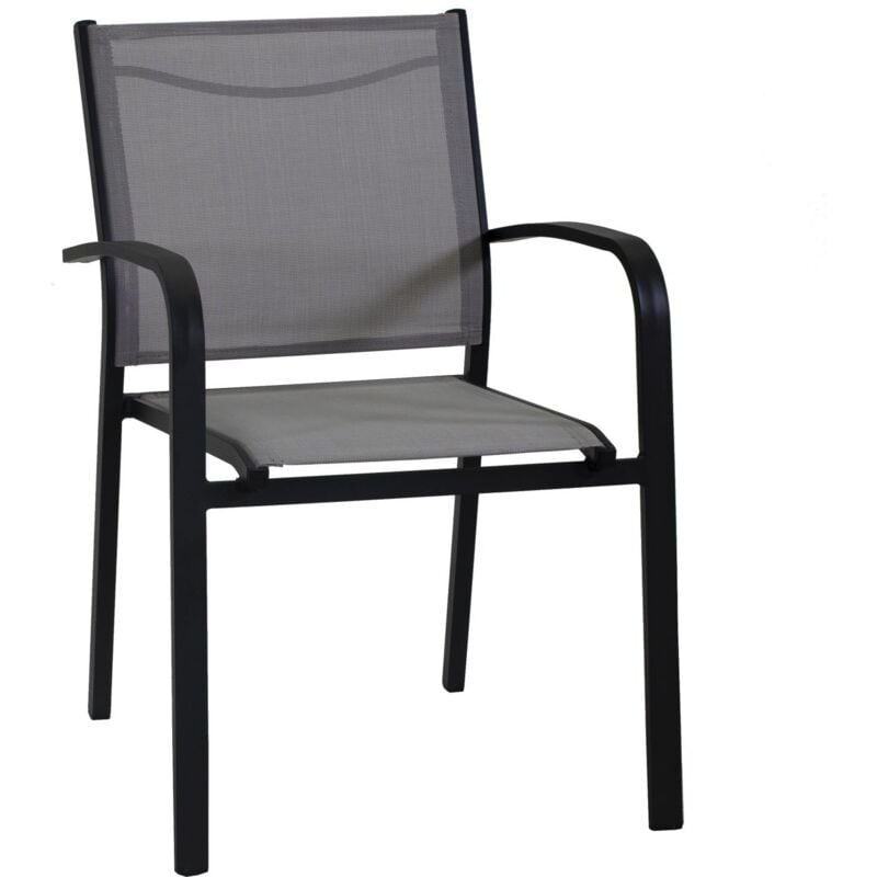 Chaise en aluminium empilable Sullivan Anthracite