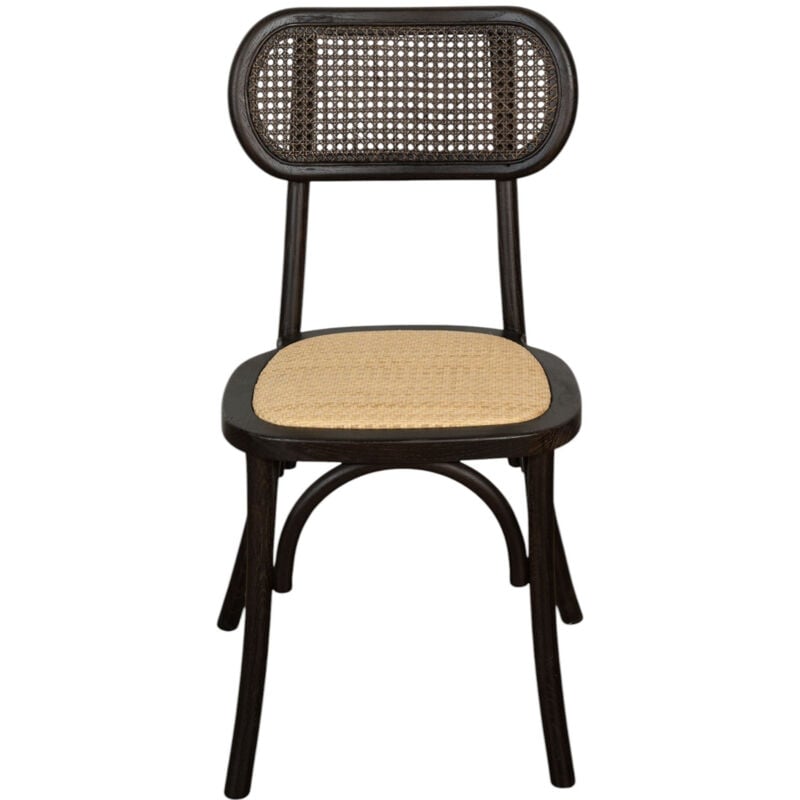 Biscottini - Chaise en bois et rotin 88x52x44 cm Chaises rustiques Chaise de cuisine et salle à manger Chaises modernes Chaise vintage Thonet