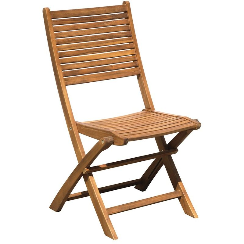 Gartrend - Chaise en bois pliable pour jardin extérieur balcon terrasse Giava