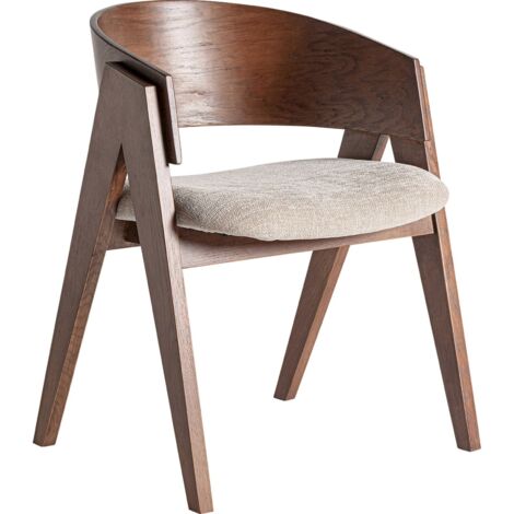 Chaise en chêne style colonial marron finition mate élégante - Chêne marron naturel mat