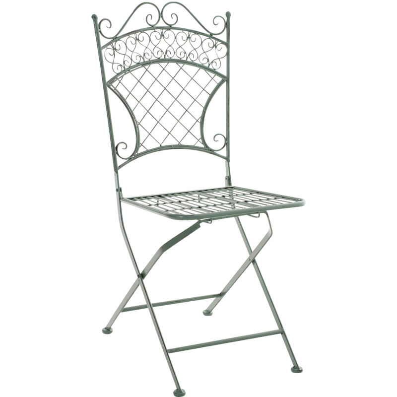 Chaise pliante en fer à partir de conception de patio détaillée élégante diverses couleurs colore : Vert antique