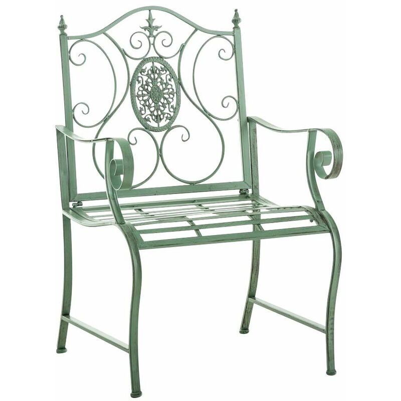 Chaise en fer forgé Punjab Vert antique