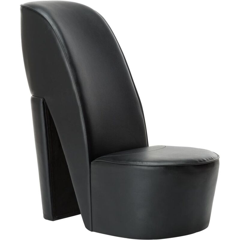 Vidaxl - Chaise en forme de chaussure à talon haut Noir Similicuir