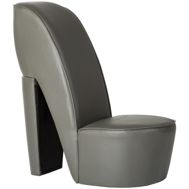 Vidaxl - Chaise en forme de chaussure à talon haut Gris Similicuir