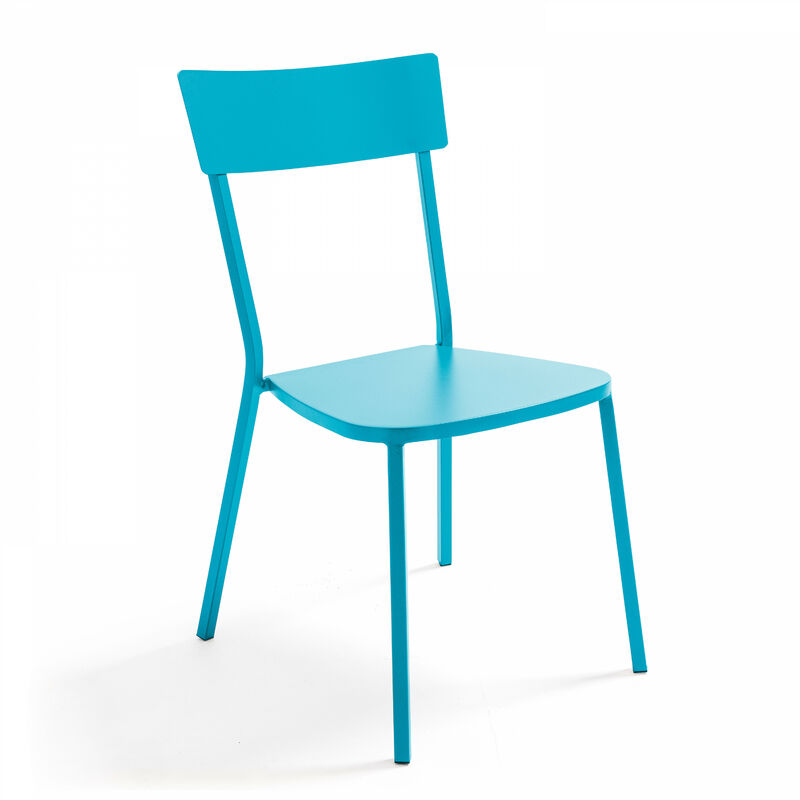 Oviala - Chaise en acier bleu - Bleu