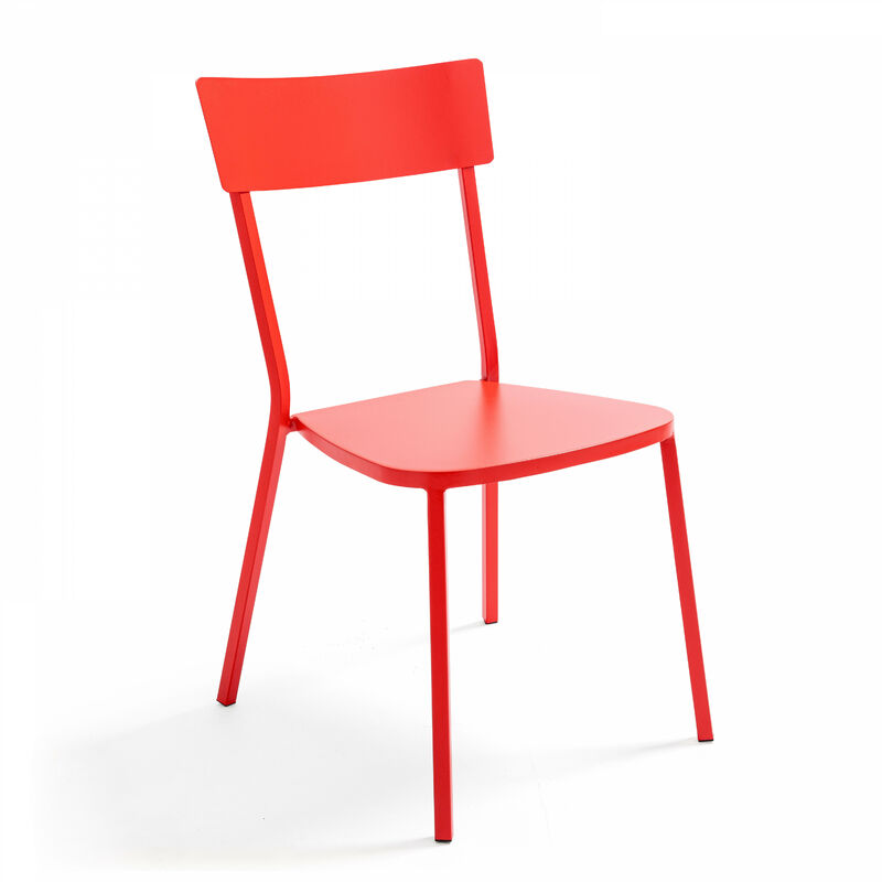 Chaise en acier rouge - Rouge