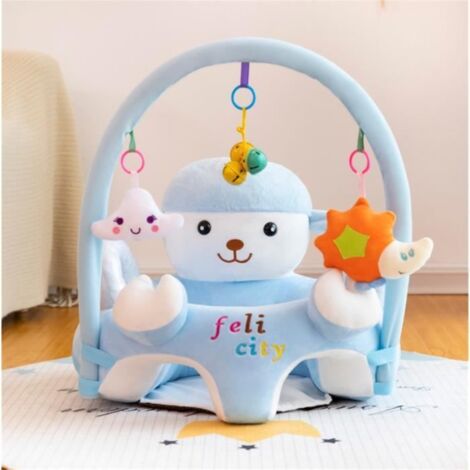 Chaise en peluche pour Bébé - KALAVIKA - Style Mouton - Bleu - 5555cm - 12 mois