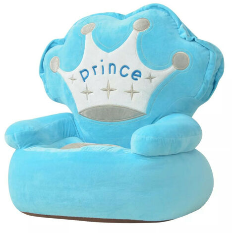 Chaise en peluche pour enfants Prince Bleu