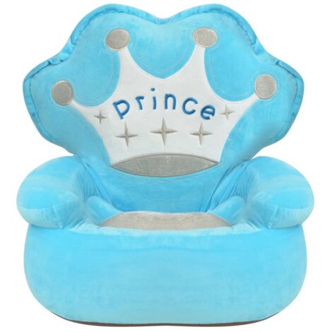 Chaise en peluche pour enfants Prince Bleu
