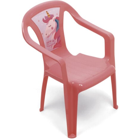 ARDITEX Chaise en plastique 36.5x40x51cm de ZASKA-Licorne - Rose