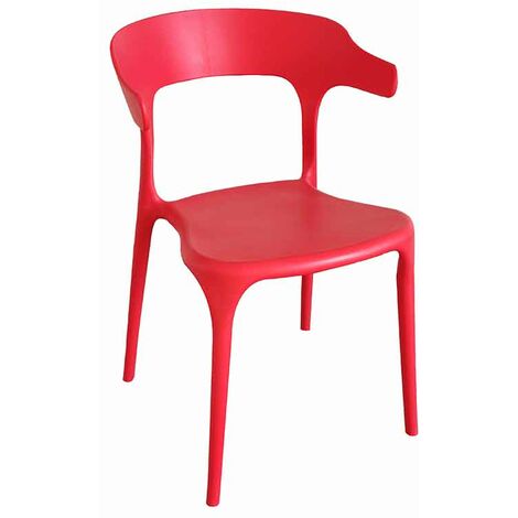 Chaise en plastique empilable old america rouge