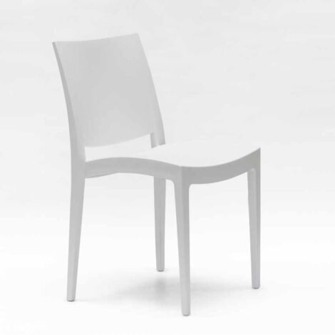 Chaise en polypropylène pour salle à manger bar et restaurant Grand Soleil Trieste - Blanc