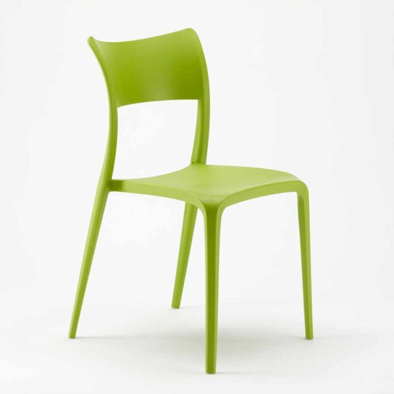 AHD AMAZING HOME DESIGN Chaise en Polypropyl&egrave;ne pour Salle &agrave; Manger Bar Restaurant et Jardin Parisienne, Couleur: Vert