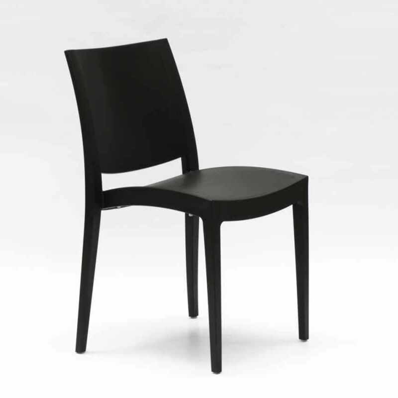 Chaise en polypropylène pour salle à manger bar et restaurant Grand Soleil Trieste - Noir