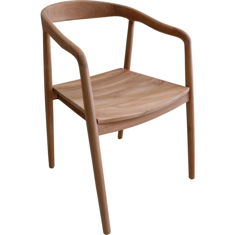 Chaise en Teck pour Bureau ou Salle à Manger Chillvert Parma 52x60x78 cm