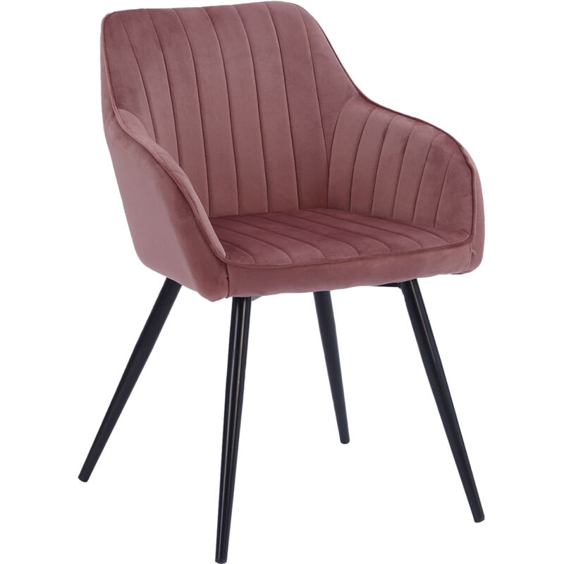 Chaise en velours bertille rose - Happy Garden
