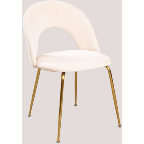 SKLUM Chaise en velours côtelé Glorys