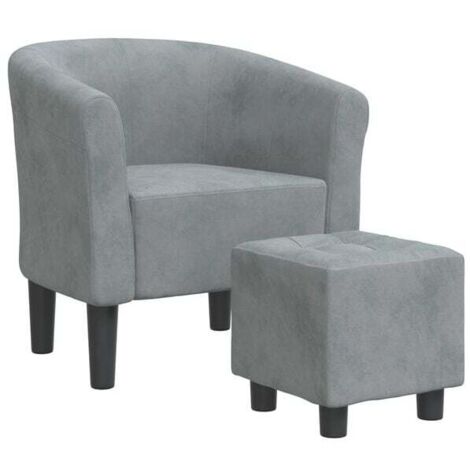 Chaise en velours foncé avec repose-pieds intégré – Siège design confortable pour salon, bureau ou chambre – Assise rembourrée, dossier ergonomique