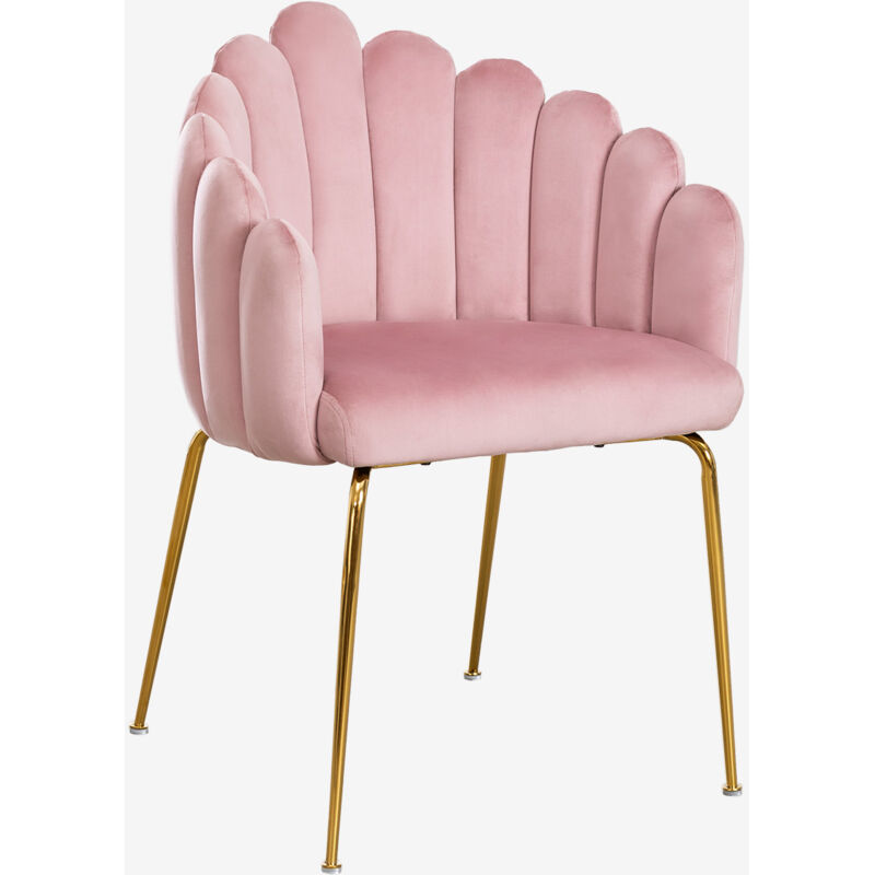 Sklum - Chaise de salle à manger en velours Markina Peonia