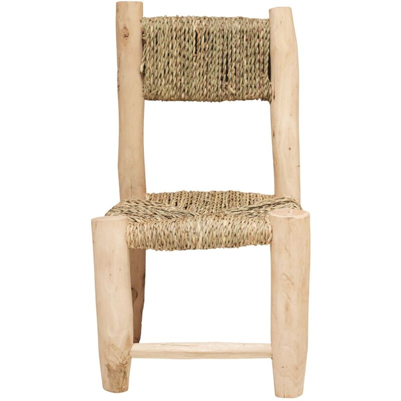 Chaise enfant bois de laurier et doum Naturel 45x20x20 cm
