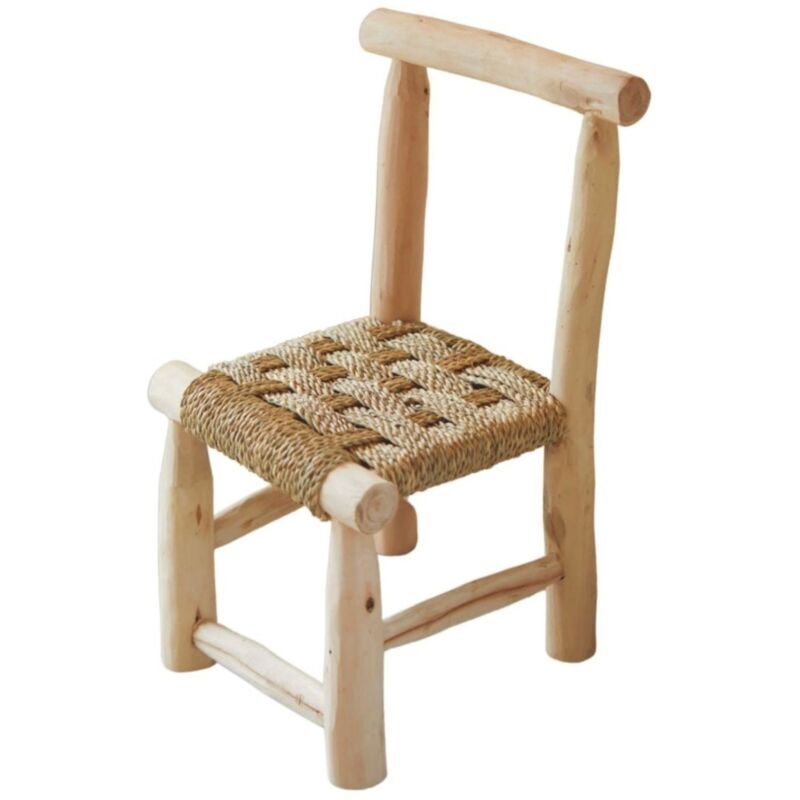 Chaise enfant bois Japandi Naturel 45 cm