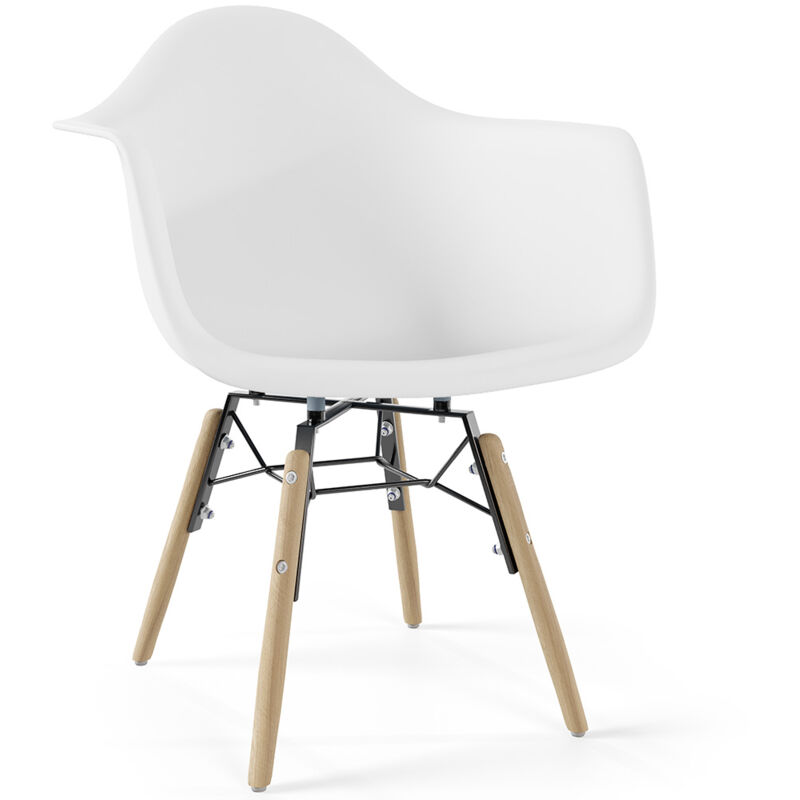 Chaise Enfant Design Scandinave - Pieds en Bois - Nordika Blanc