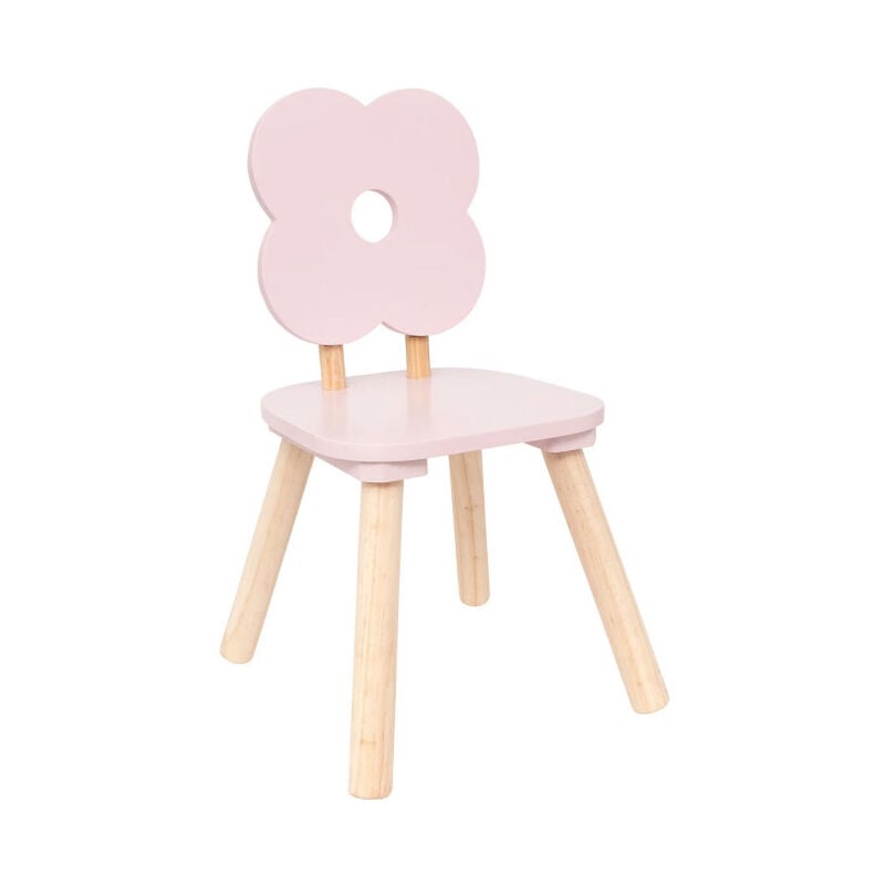 Chaise Enfant "Douceur Fleur" 47cm Rose