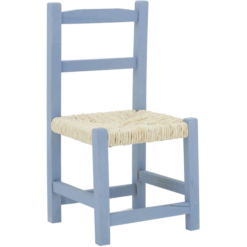 aubry gaspard - chaise enfant en bois - bleu-gris