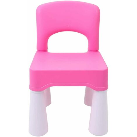 Chaise enfant en plastique, chaise enfant avec une hauteur d'assise de 43 cm pour l'intérieur et l'extérieur, durable et légère