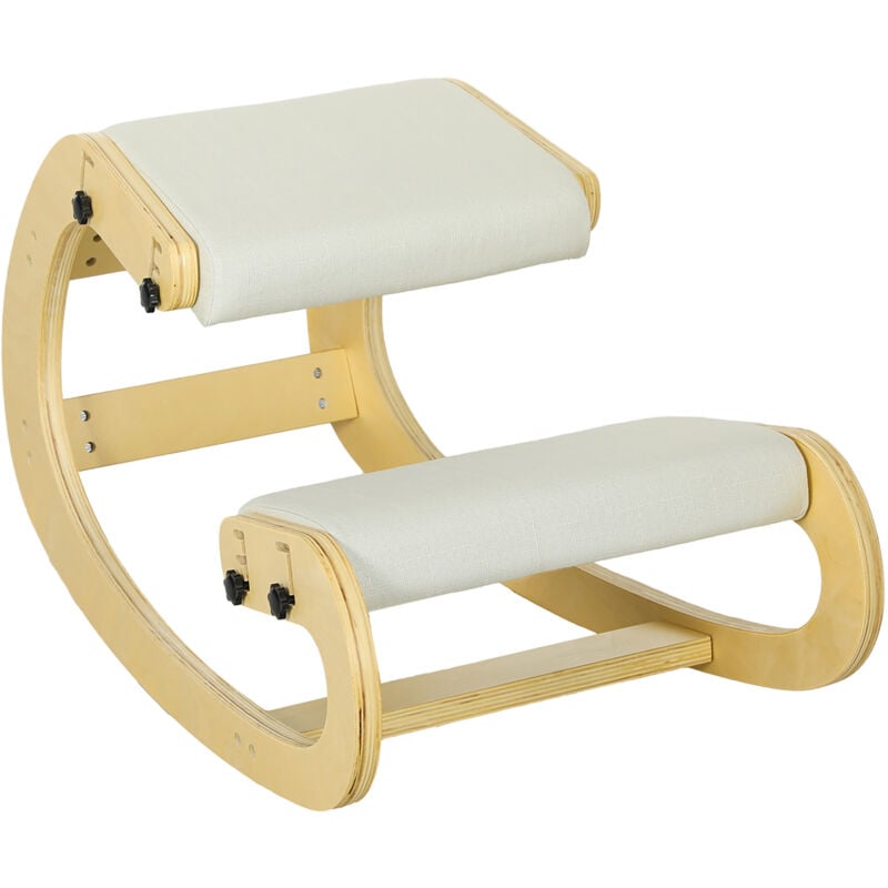 MH - Chaise ergonomique à genoux lambert blanc crème
