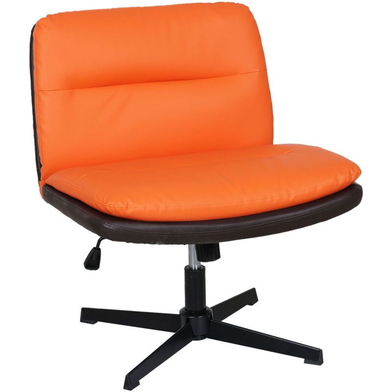 Puluomis - Chaise Ergonomique de Bureau sans Accoudoirs Confortable avec Roulettes Pivotantes, Siège en tissu rembourré, Hauteur et Dossier Réglables