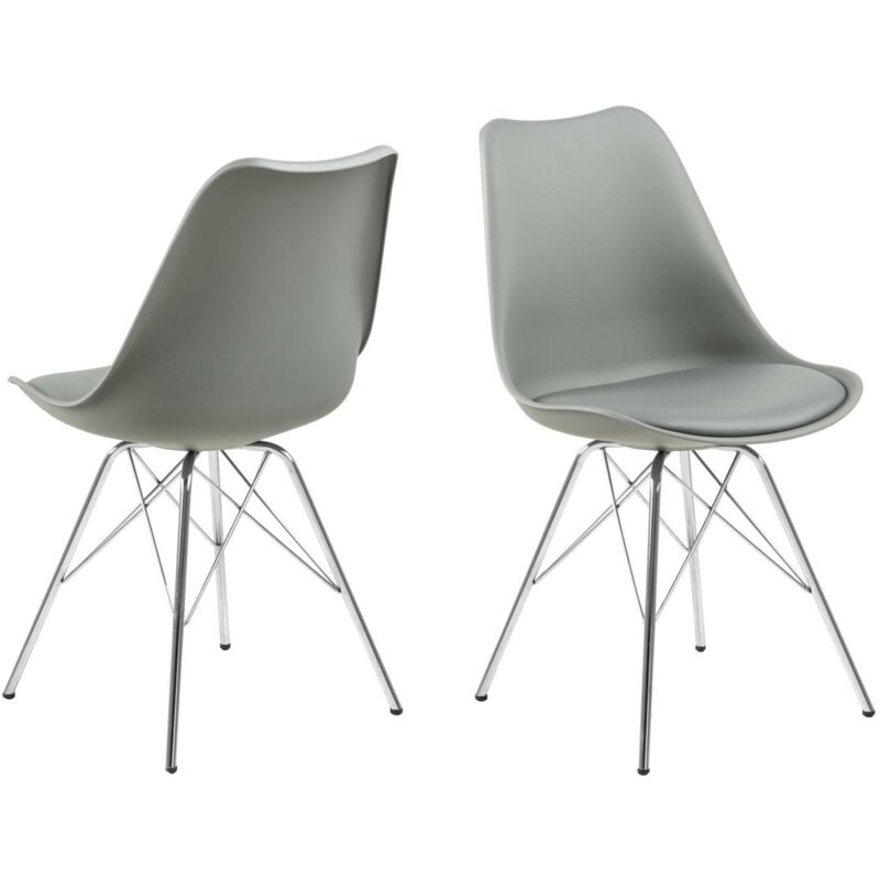 Chaise Eris PP, gris/chrome
