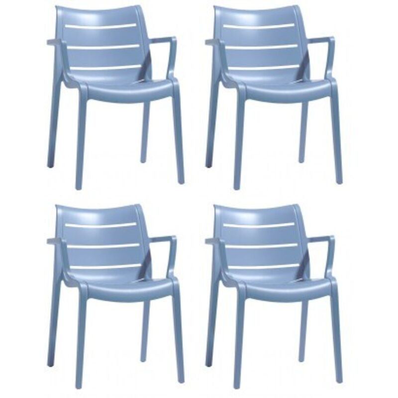 Scab - Fauteuil Sunset en technopolymère bleu clair.