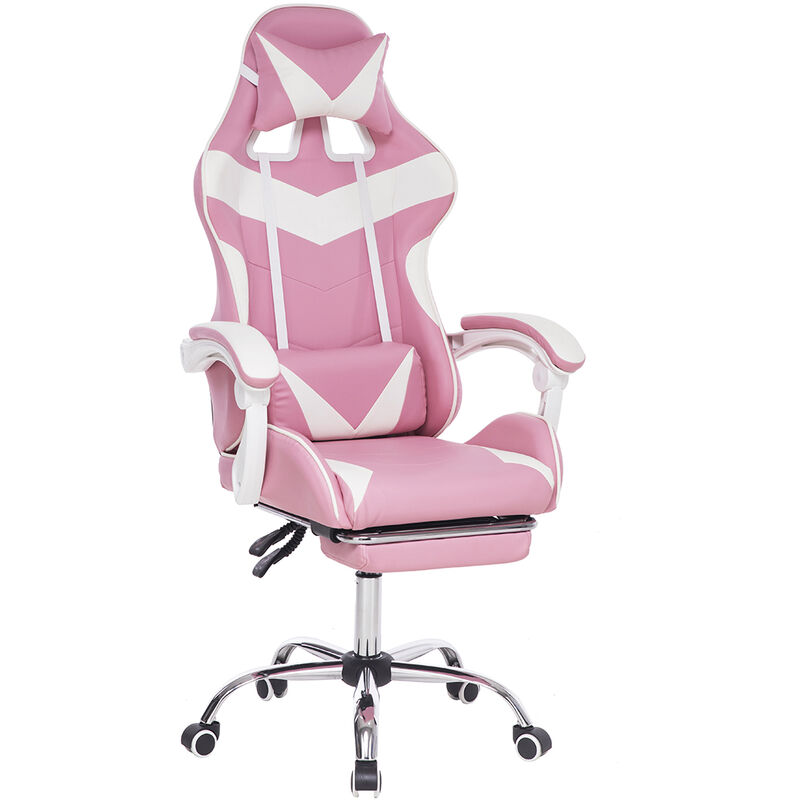 Chaise Fauteuil De Bureau Gaming Gamer Pivotant Racing Inclinable 150 Couleur Rose Agttp6859252