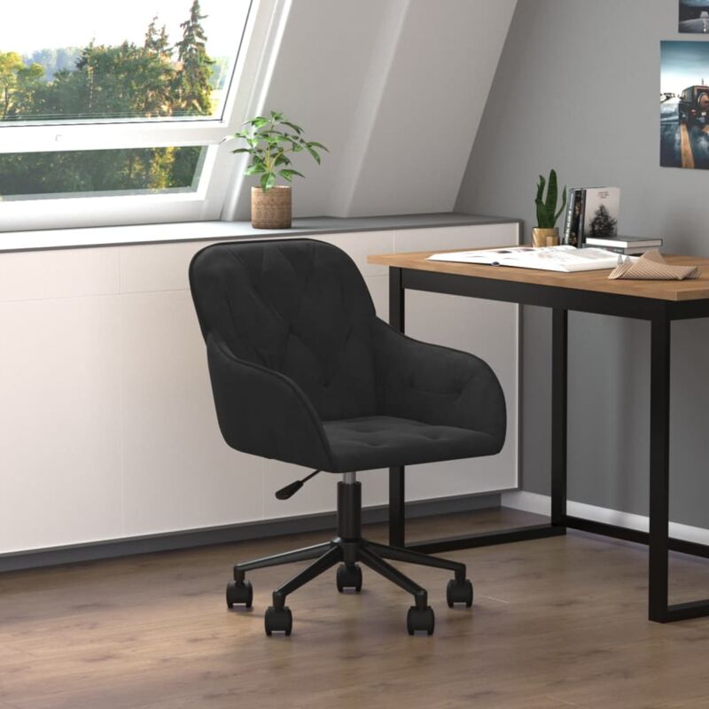 Prolenta Premium - Furniture Limited - Chaise pivotante de bureau Noir Velours