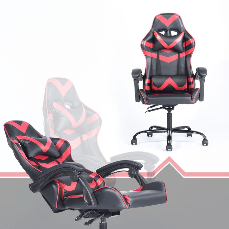 Chaise Fauteuil De Bureau Rouge Orange Gaming Gamer Pivotant Racing Inclinable 150 Meuble Express Ma 11ca549chai Lp1hm Pas Cher Ubaldi Com