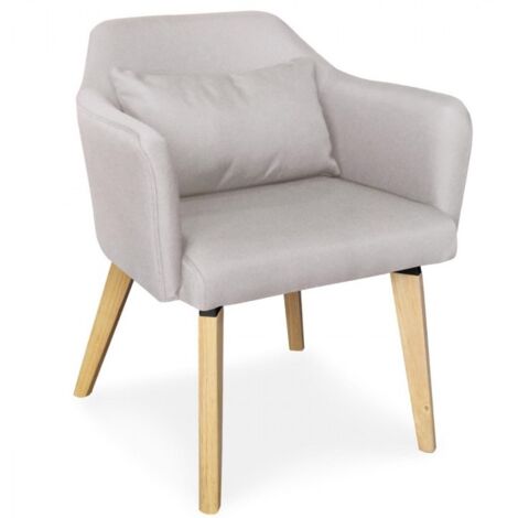 Chaise / Fauteuil scandinave Dantes Tissu Beige
