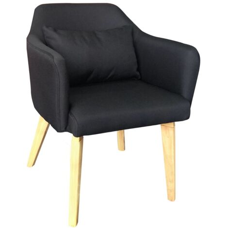 Chaise / Fauteuil scandinave Dantes Tissu Noir