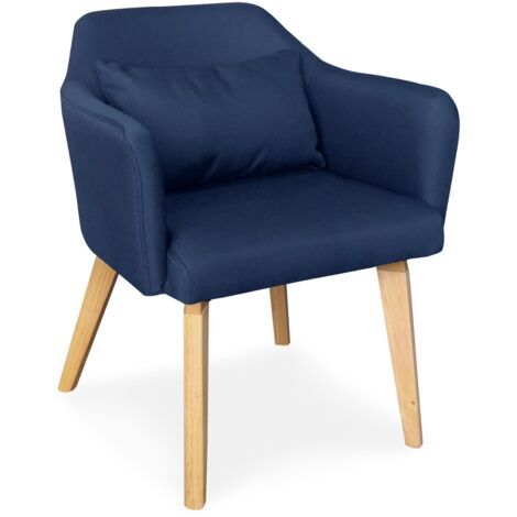 Chaise / Fauteuil scandinave Shaggy Tissu Beige - Beige