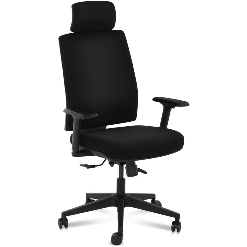Chaise Fauteuil Siège De Bureau Hauteur Réglable Pivotant Ergonomique 200kg Noir