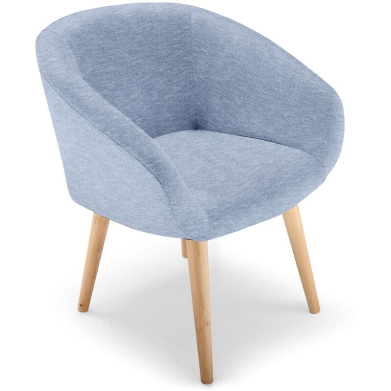 Les Tendances - Chaise / Fauteuil style scandinave Frost Bleu