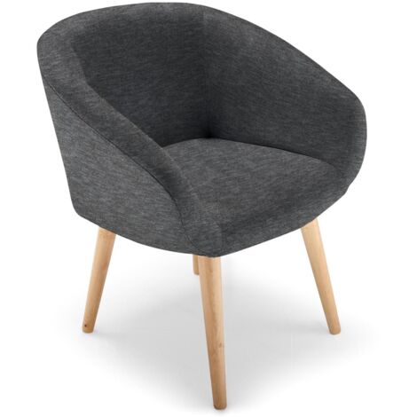 Chaise / Fauteuil style scandinave Frost Gris Foncé