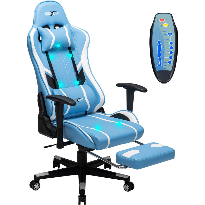 Maerex - Chaise gamer fauteuil gaming Douxlife GC-RC03 avec fonction massage ergonomique 2D accoudoir ergonomique en tissu à dossier haut inclinable