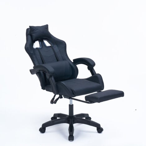 CONCEPT-USINE Chaise gaming de bureau ergonomique inclinable noire Altair