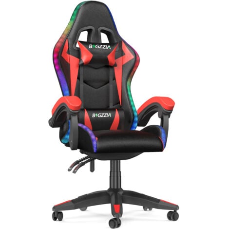 Dowinx Chaise De Gamer, Ergonomique, Avec Soutien Lombaire, En Cuir Synthétique, PC, Dossier