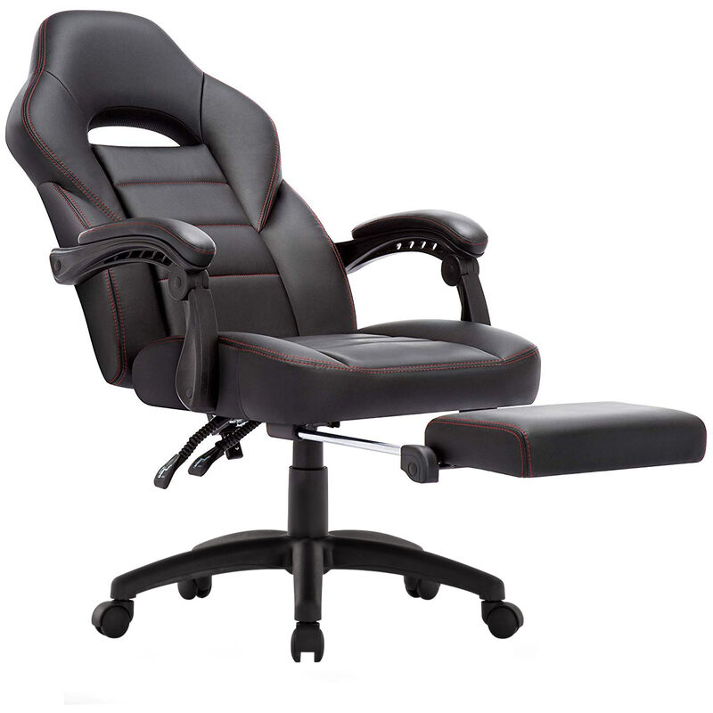 Chaise gaming, racing de bureau ergonomique, avec <strong>repose</strong>-pied <strong>rembourre</strong>, dossier inclinable - intimate wm heart