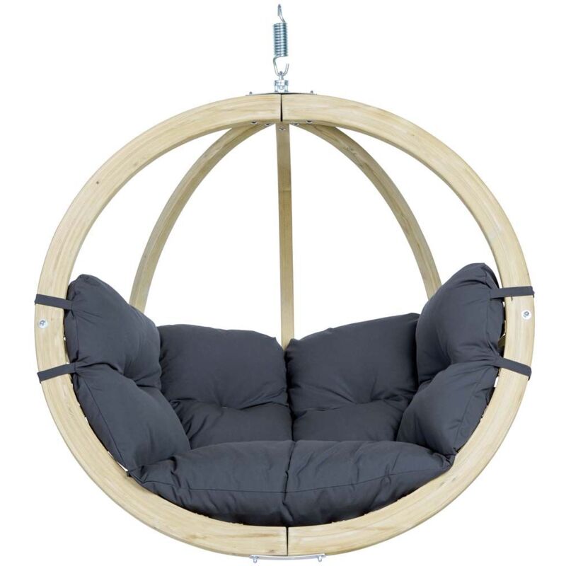 Amazonas - Fauteuil suspendu Globo chair anthracite en bois
