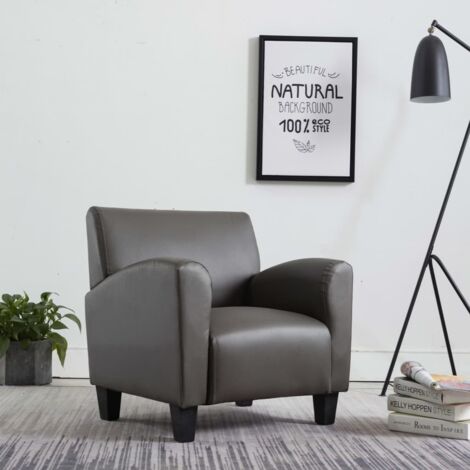 Chaise gris similicuir vidaXL