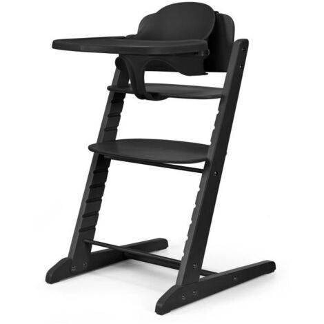 Chaise haute 3-en-1 CYBEX IRIS - Bois - Ensemble bébé et plateau inclus - Noir éclatant